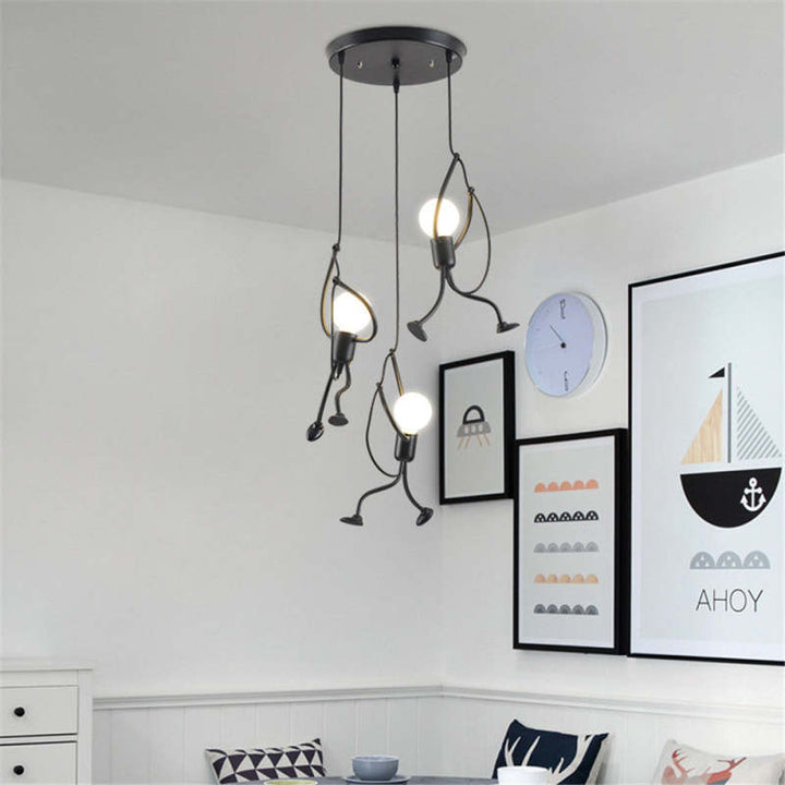 Retro Iron Man Hanglamp – Uniek Design Voor Kinderkamer & Speelkamer – Verstelbare Hoogte