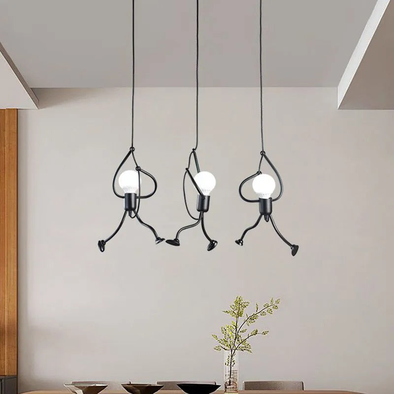 Retro Iron Man Hanglamp – Uniek Design Voor Kinderkamer & Speelkamer – Verstelbare Hoogte