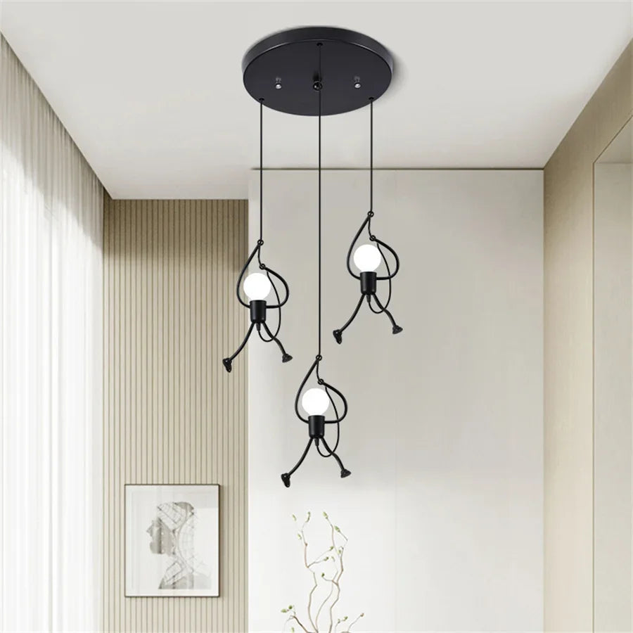 Retro Iron Man Hanglamp – Uniek Design Voor Kinderkamer & Speelkamer – Verstelbare Hoogte
