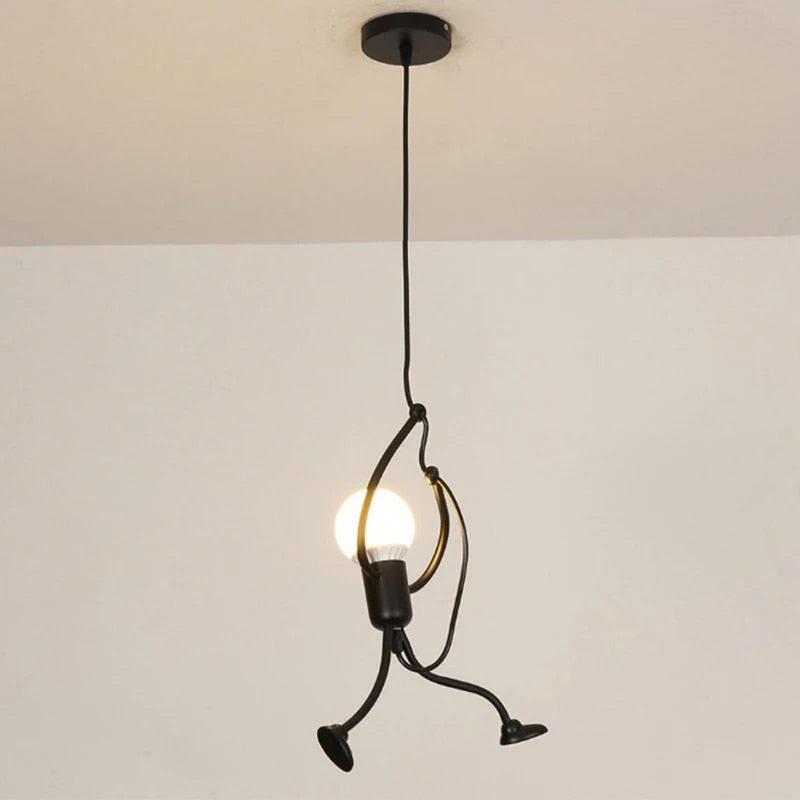 Retro Iron Man Hanglamp – Uniek Design Voor Kinderkamer & Speelkamer – Verstelbare Hoogte