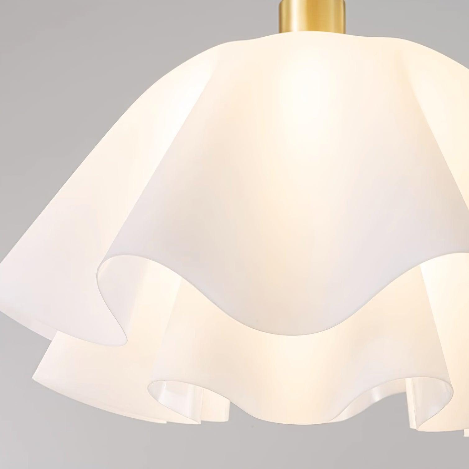 Moderne Plafondlamp van Koper met Gevouwen Design en LED Verlichting