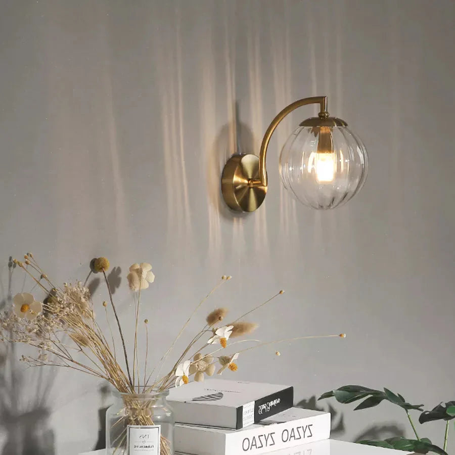Luxe Glazen Wandlamp met Kandelaar Design voor een Elegante Sfeer