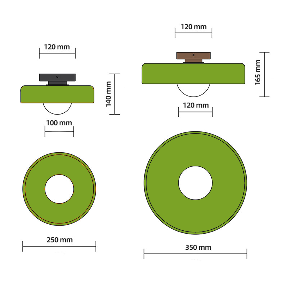 Moderne Ronde Plafondlamp van Glas – Stijlvolle Verlichting voor Keuken & Woonruimte