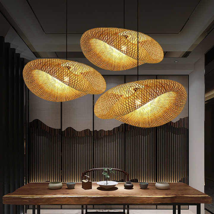 Handgemaakte Bamboe Pendellamp – Natuurlijk Scandinavisch Design Hanglamp