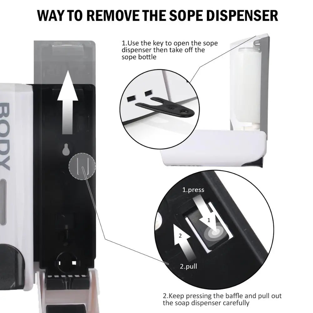 Wandgemonteerde Douche Dispenser – Praktisch & Stijlvol Voor Shampoo, Conditioner & Douchegel