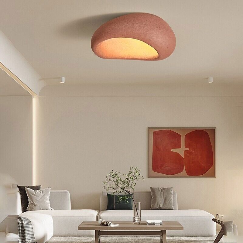 Wabi-Sabi Plafondlamp – Minimalistische Plafondlamp van Synthetische Hars | Zen Stijl & Warm LED Licht