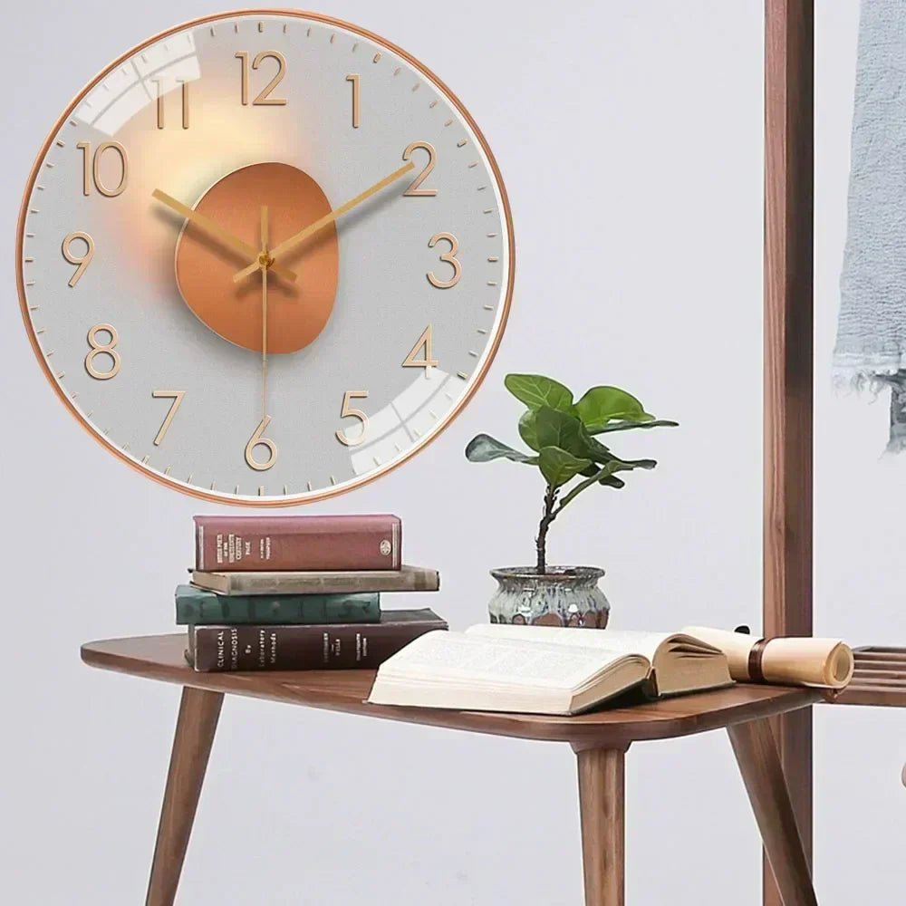 Stille Wandklok Met Minimalistische Wijzerplaat & Elegant Design