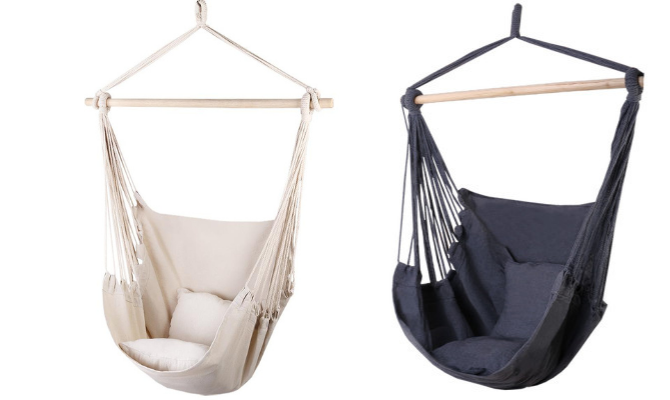 Hangstoel Boho – Sfeervolle Schommelstoel Voor Binnen & Buiten | Crème