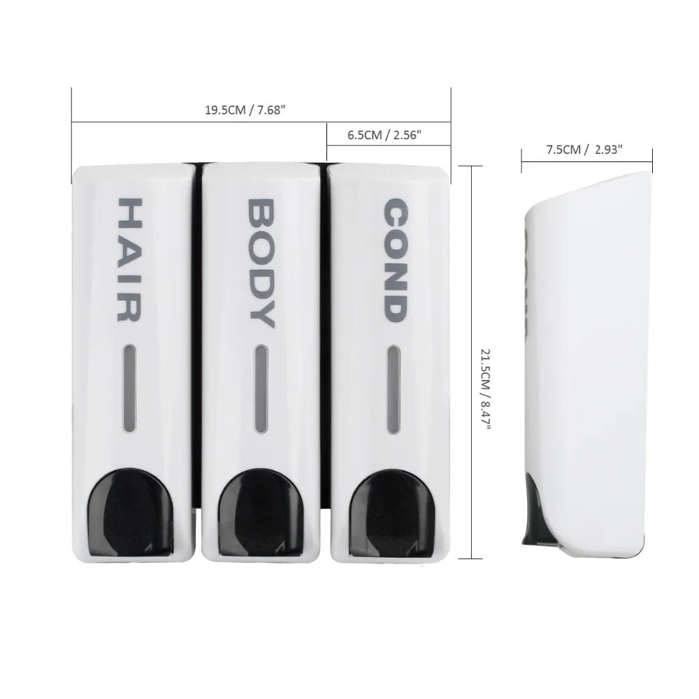 Wandgemonteerde Douche Dispenser – Praktisch & Stijlvol Voor Shampoo, Conditioner & Douchegel