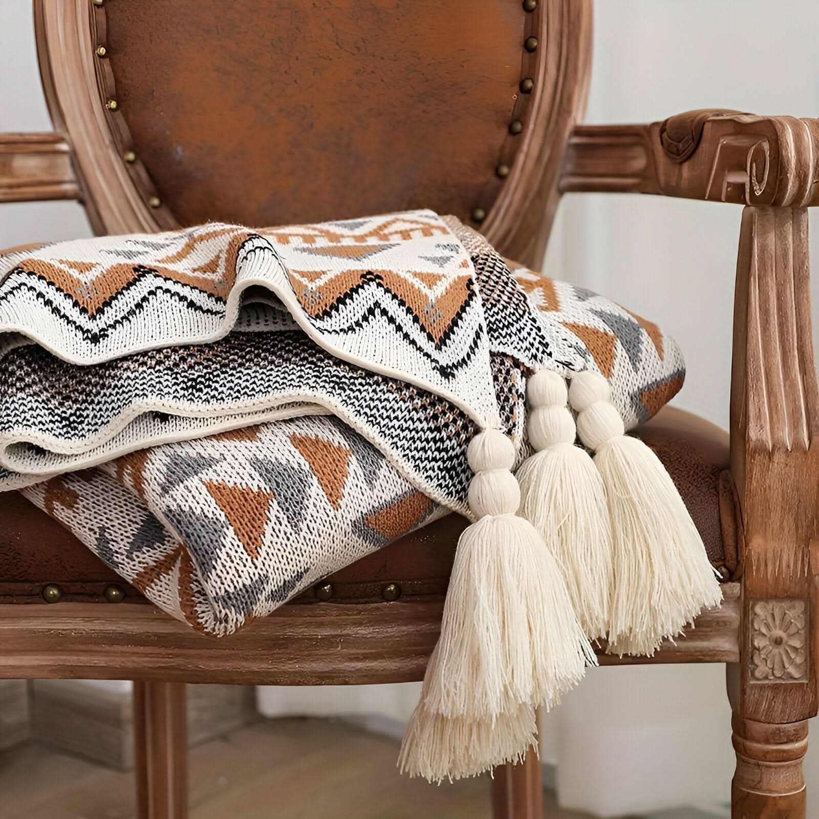 Boho Geometrische Fleece Deken – Stijlvol & Knus Voor Thuis
