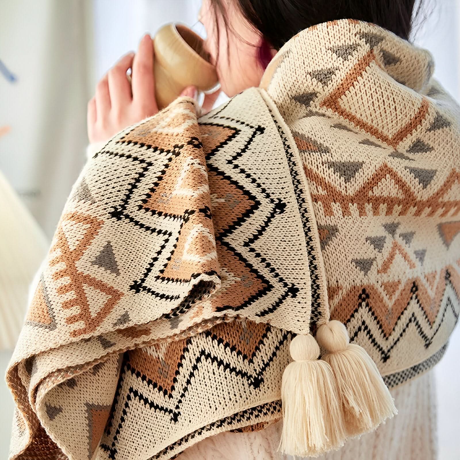 Boho Geometrische Fleece Deken – Stijlvol & Knus Voor Thuis