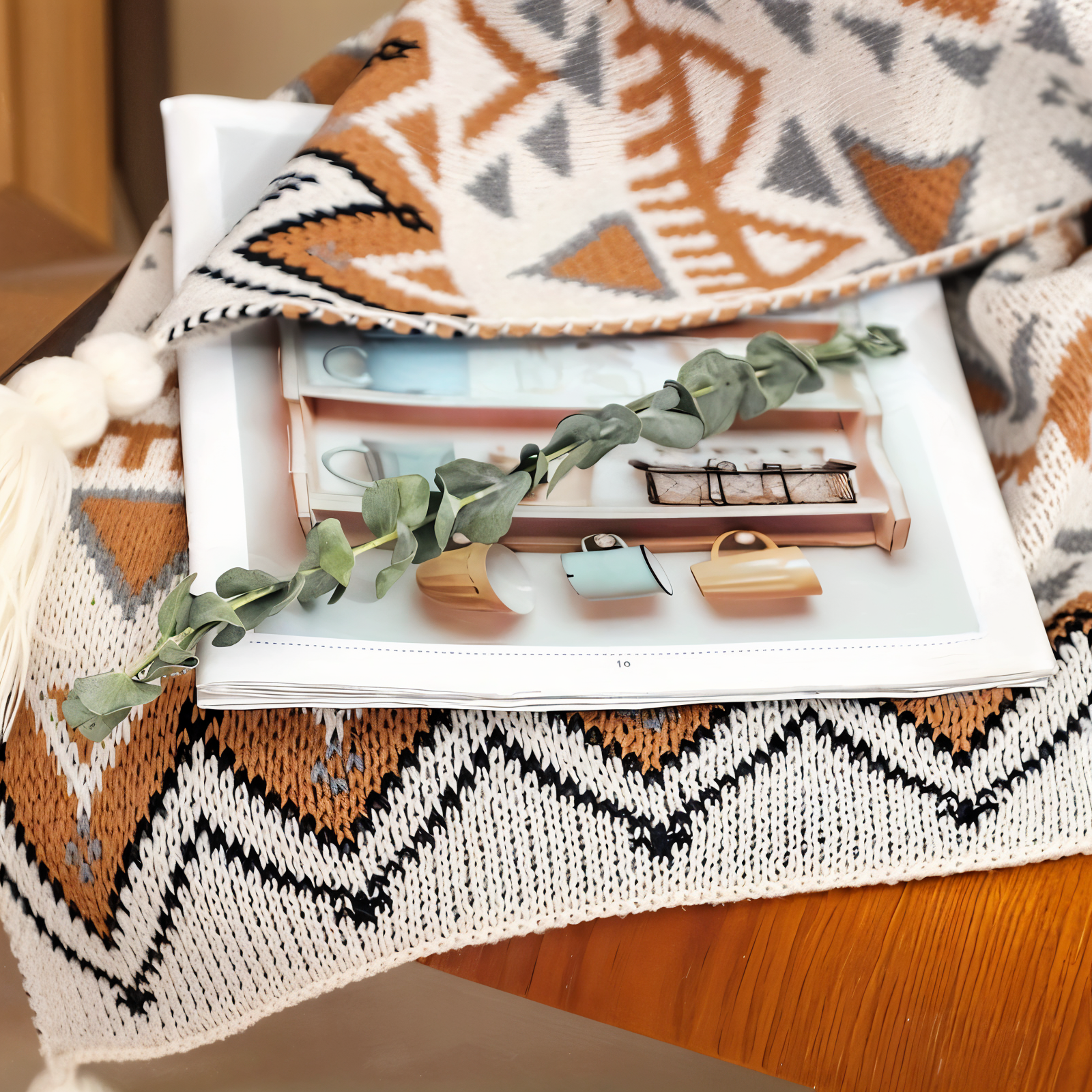 Boho Geometrische Fleece Deken – Stijlvol & Knus Voor Thuis