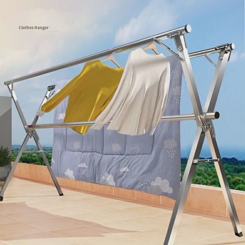 Opvouwbaar RVS Droogrek Voor Binnen & Balkon Met Slim Ruimtebesparend Design