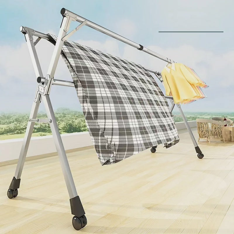 Opvouwbaar RVS Droogrek Voor Binnen & Balkon Met Slim Ruimtebesparend Design