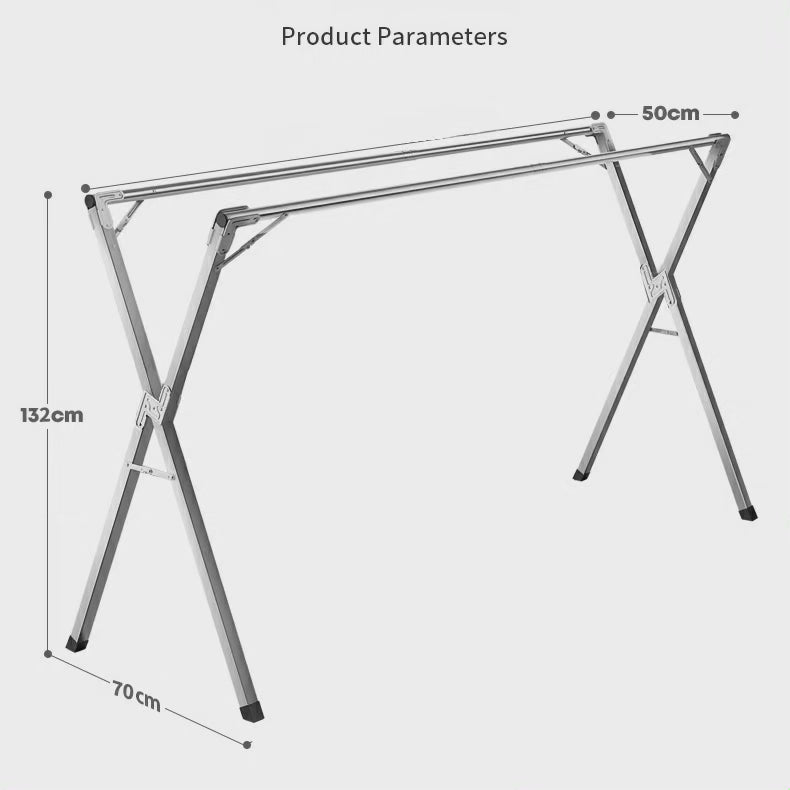 Opvouwbaar RVS Droogrek Voor Binnen & Balkon Met Slim Ruimtebesparend Design