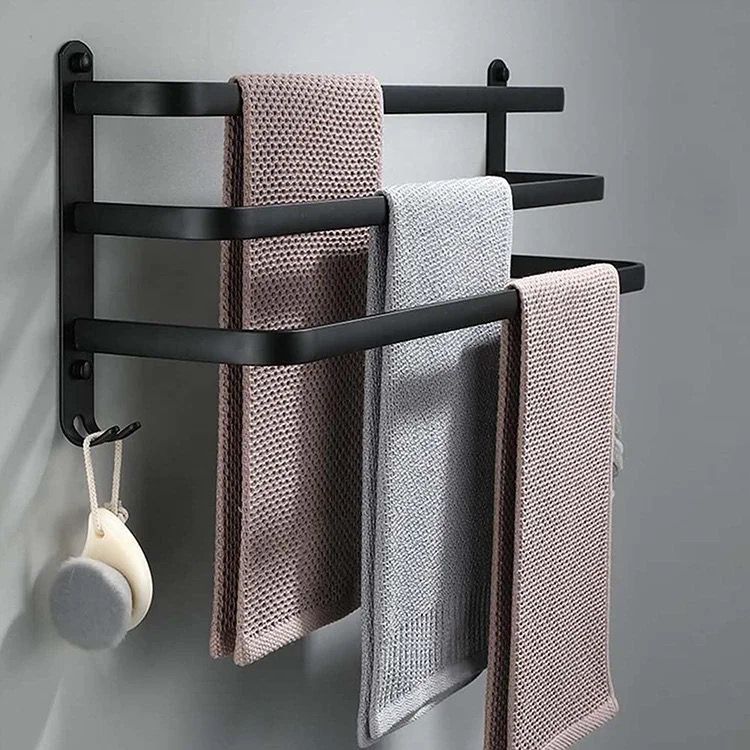 Stollevolle Handdoekhouder (60cm) – Ruimtebesparend & Stijlvol Voor Badkamer