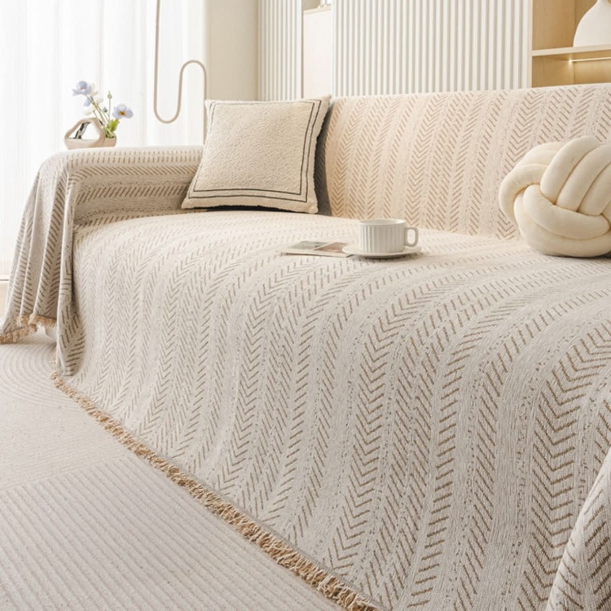 SnuggleTextile Sofa Cover – Krasbestendige Chenille Bankhoes Met Wasbare Luxe Afwerking