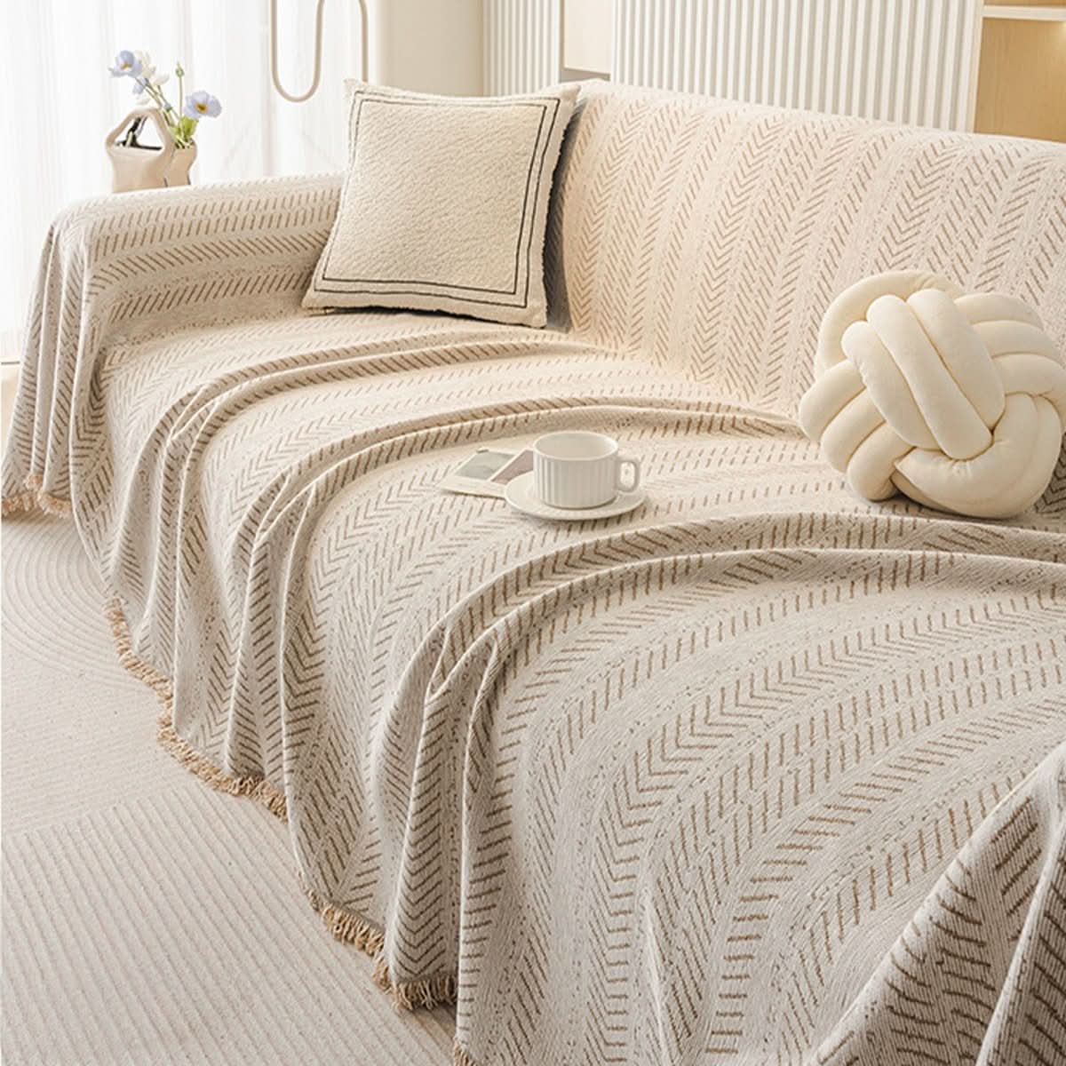 SnuggleTextile Sofa Cover – Krasbestendige Chenille Bankhoes Met Wasbare Luxe Afwerking