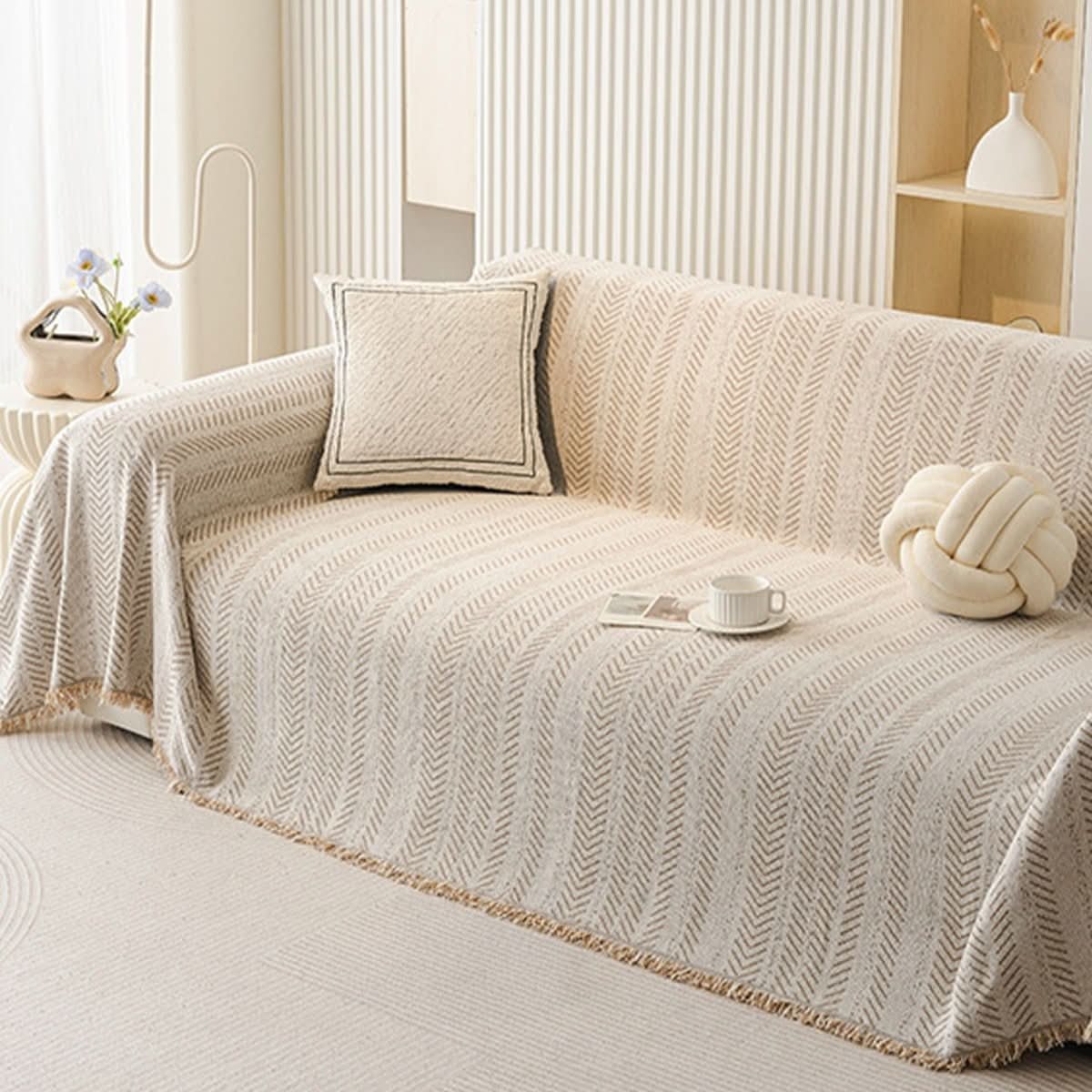 SnuggleTextile Sofa Cover – Krasbestendige Chenille Bankhoes Met Wasbare Luxe Afwerking