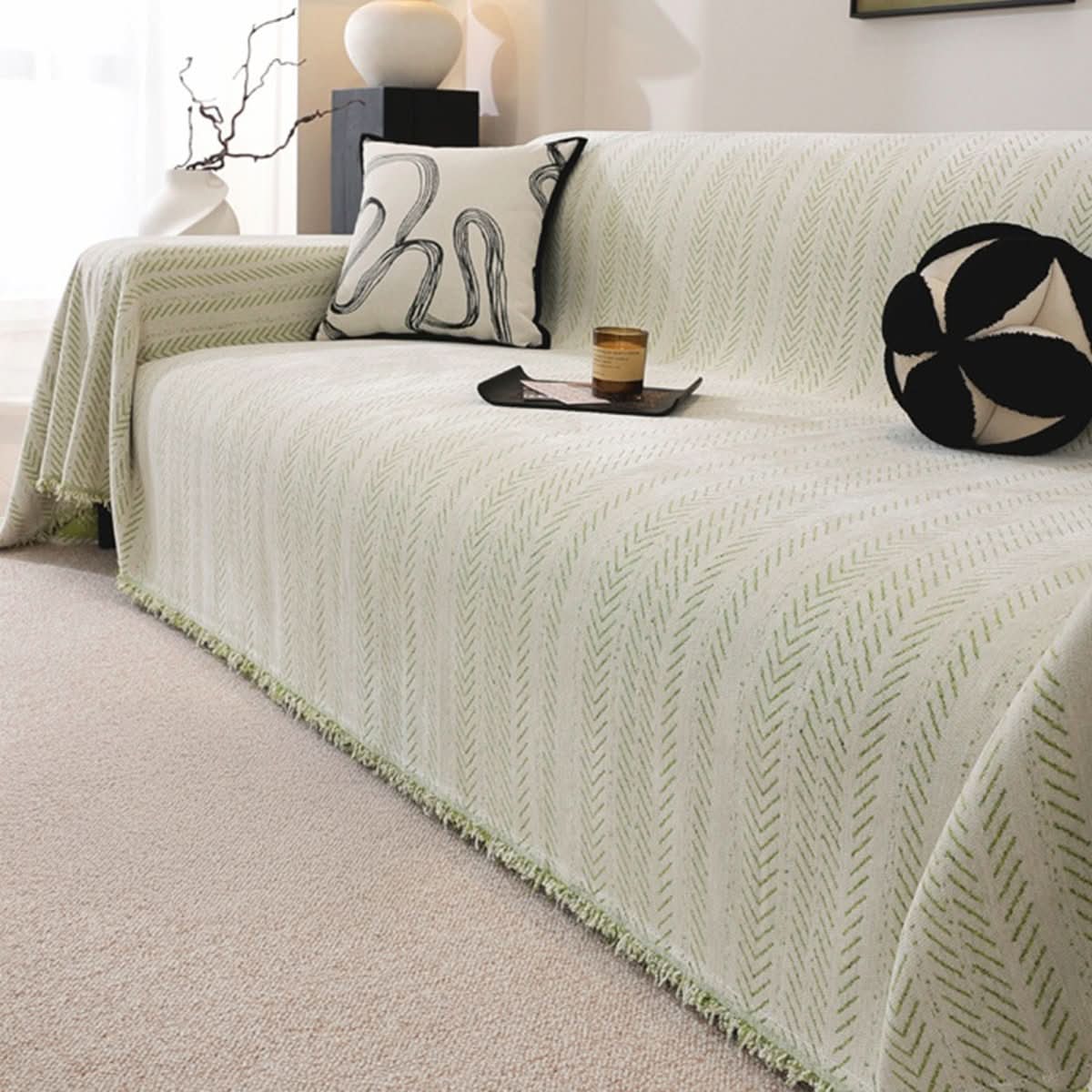 SnuggleTextile Sofa Cover – Krasbestendige Chenille Bankhoes Met Wasbare Luxe Afwerking