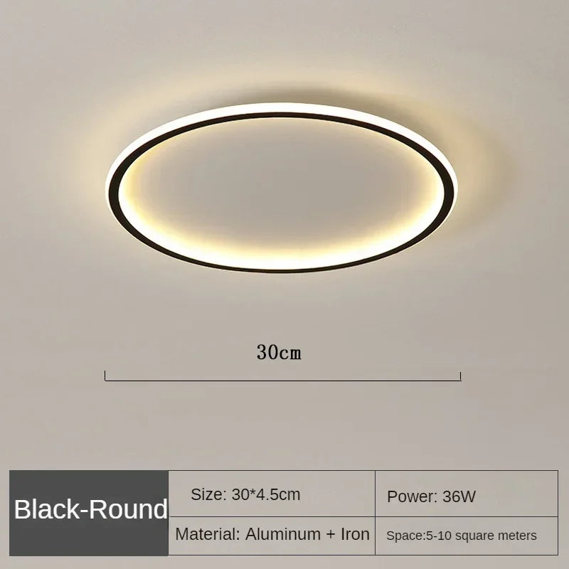 Scandinavische Ronde Plafondlamp | Minimalistisch LED Design voor Woonkamer, Slaapkamer & Hal