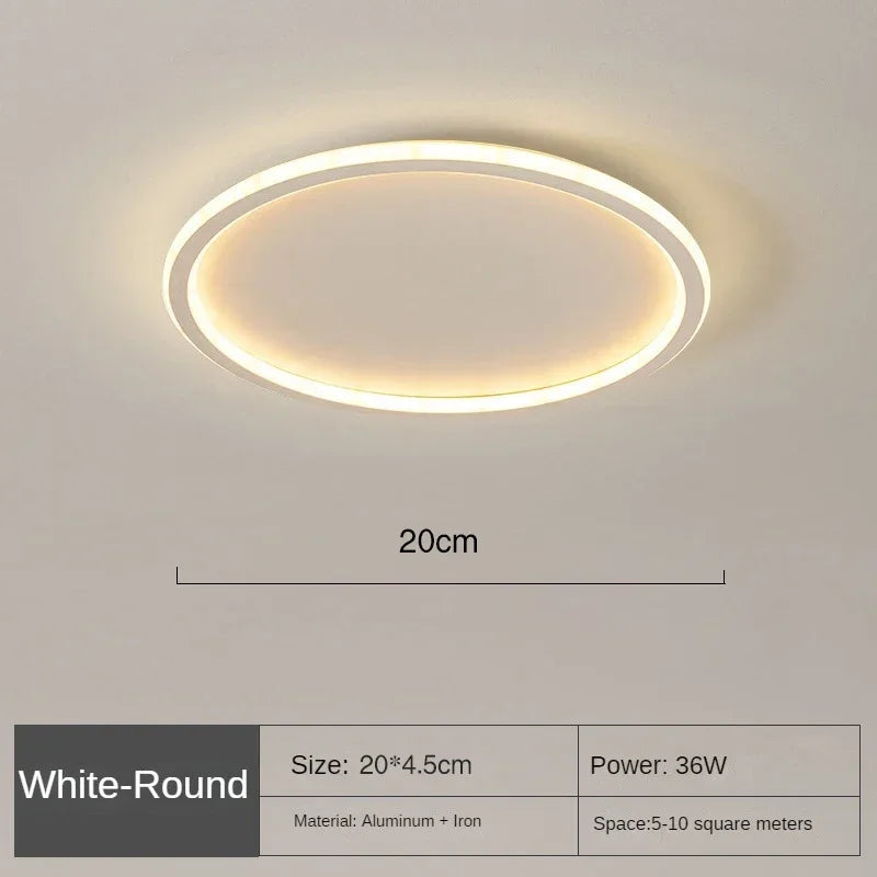 Scandinavische Ronde Plafondlamp | Minimalistisch LED Design voor Woonkamer, Slaapkamer & Hal