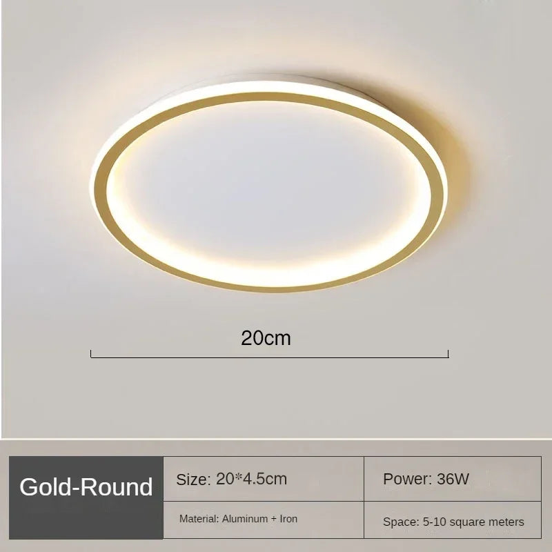 Scandinavische Ronde Plafondlamp | Minimalistisch LED Design voor Woonkamer, Slaapkamer & Hal