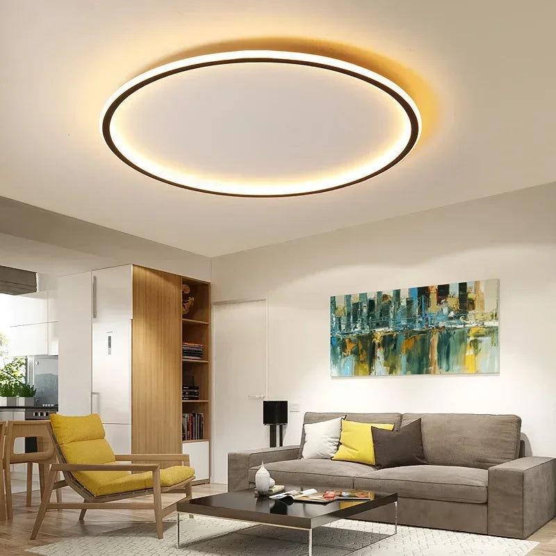 Scandinavische Ronde Plafondlamp | Minimalistisch LED Design voor Woonkamer, Slaapkamer & Hal
