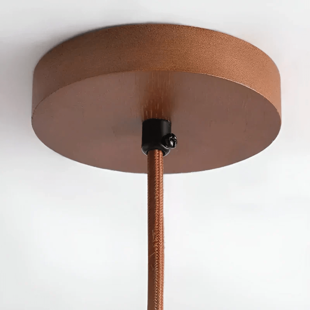 LED Plafondlamp – Houten & Stenen Design Voor Rustgevende Sfeerverlichting