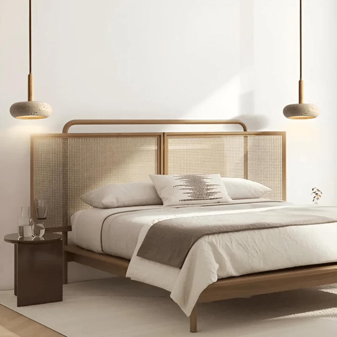 LED Plafondlamp – Houten & Stenen Design Voor Rustgevende Sfeerverlichting