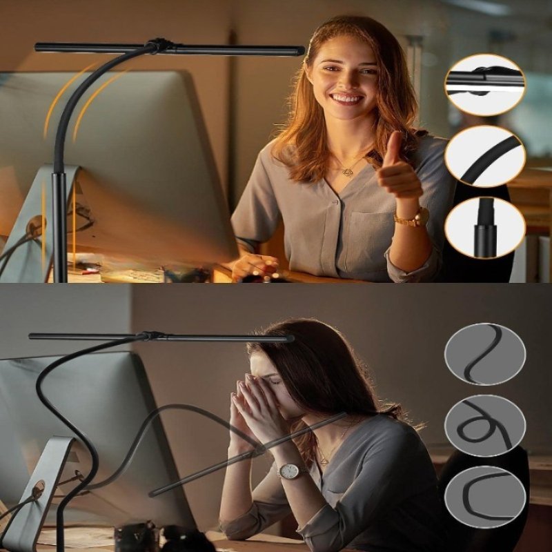 TASKBRIGHT LED Desk Lamp – Flexibele Zwanenhals Bureaulamp Voor Werk, Studie & Thuisgebruik