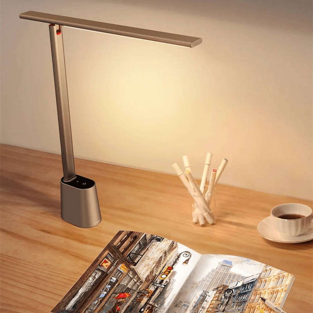 FOLDLITE – Opvouwbare LED Bureaulamp Met Batterij & Dimbare Verlichting Voor Slim Werken
