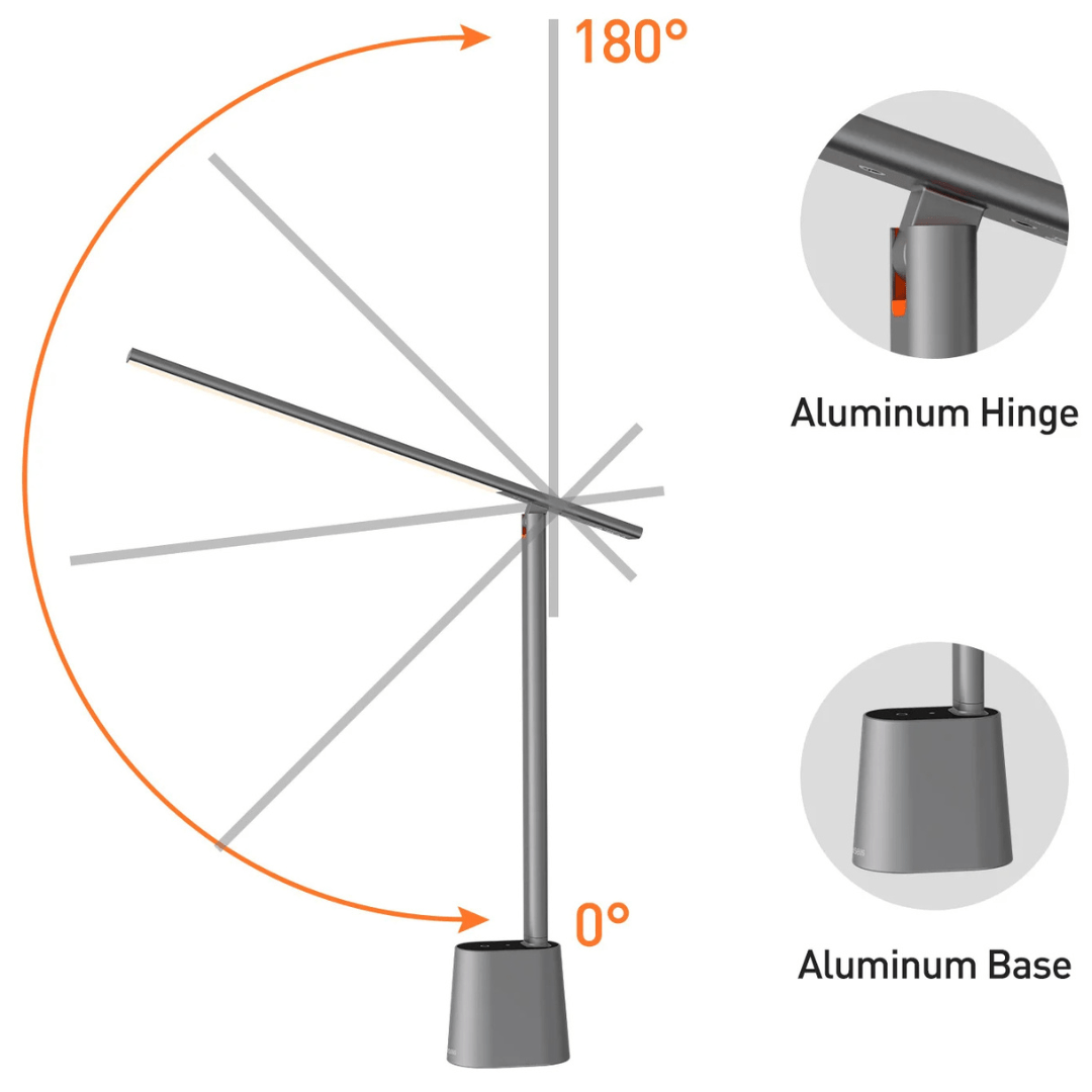 FOLDLITE – Opvouwbare LED Bureaulamp Met Batterij & Dimbare Verlichting Voor Slim Werken