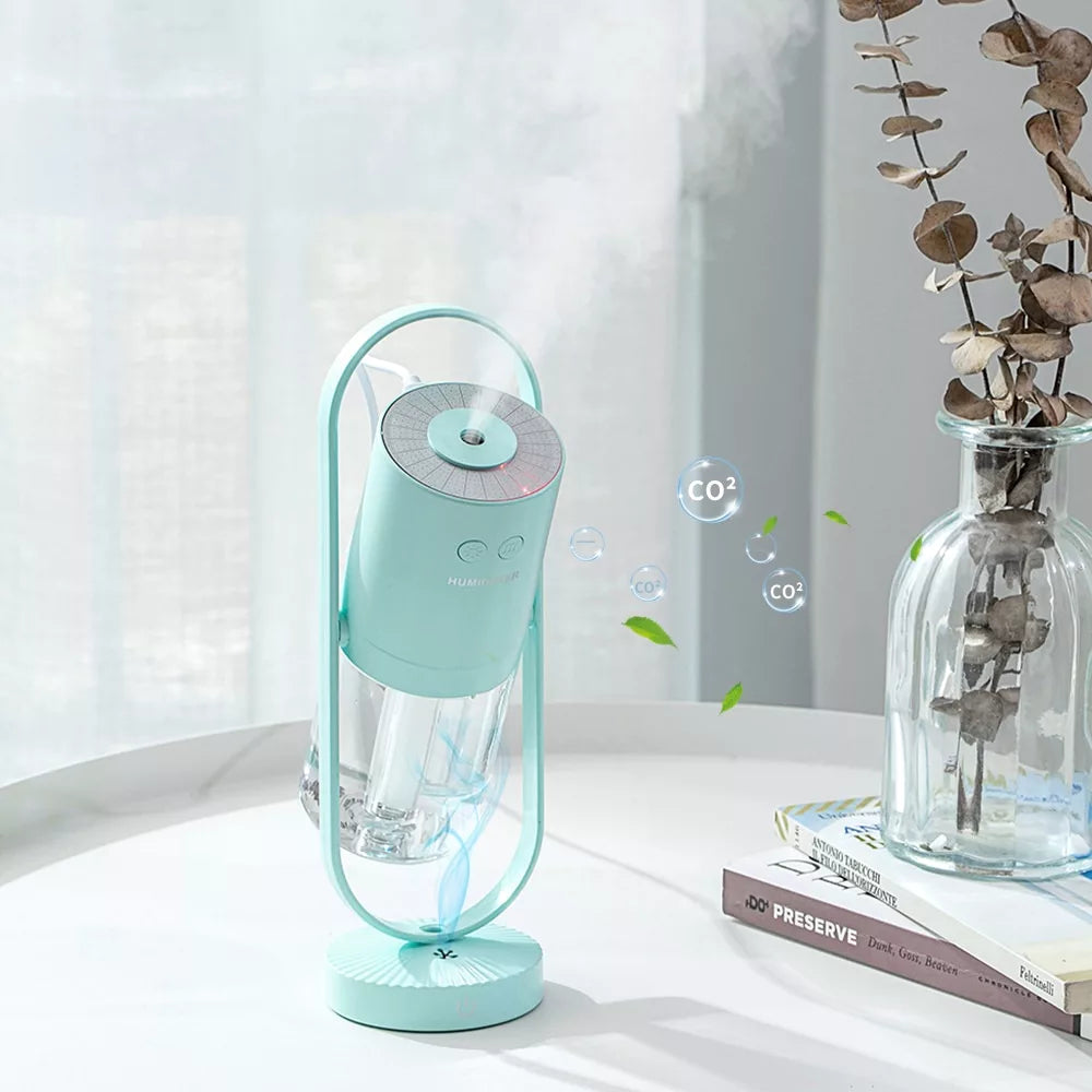 Cool Mist LED Humidifier – Ultrasone Luchtbevochtiger en Ionische Luchtzuiveraar met Nachtlampje
