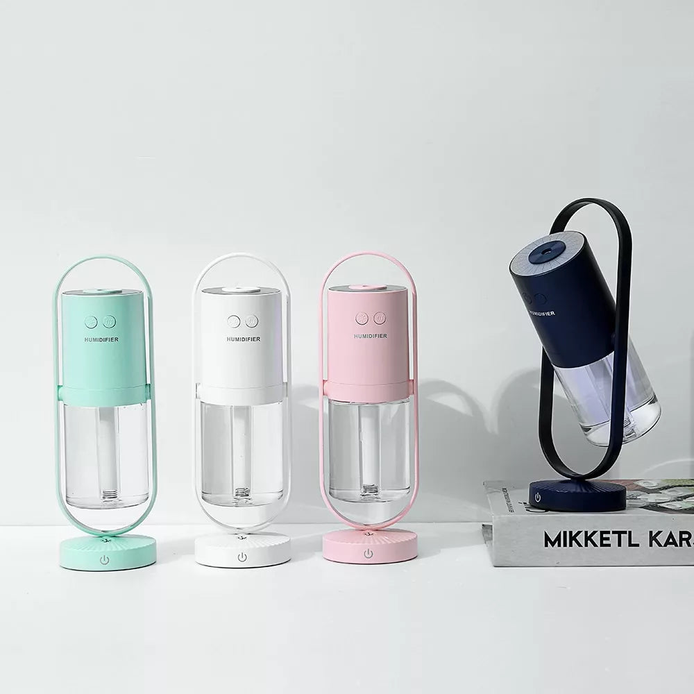 Cool Mist LED Humidifier – Ultrasone Luchtbevochtiger en Ionische Luchtzuiveraar met Nachtlampje