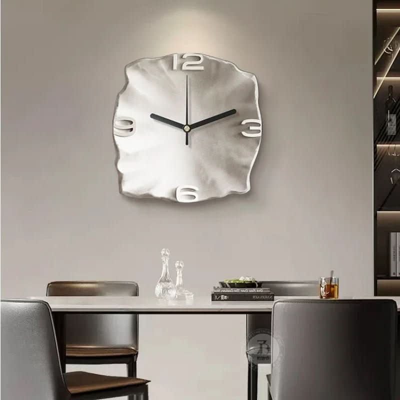 StoneAura Wall Clock – Moderne Zandsteen Wandklok Met 3D Reliëf & Stil Quartz Mechanisme