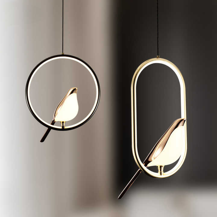 Nuvora - Stijlvolle Sfeerlamp Met Gouden Vogel Voor Ontspanning, Warm Licht & Modern Design