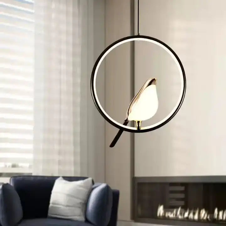 Nuvora - Stijlvolle Sfeerlamp Met Gouden Vogel Voor Ontspanning, Warm Licht & Modern Design