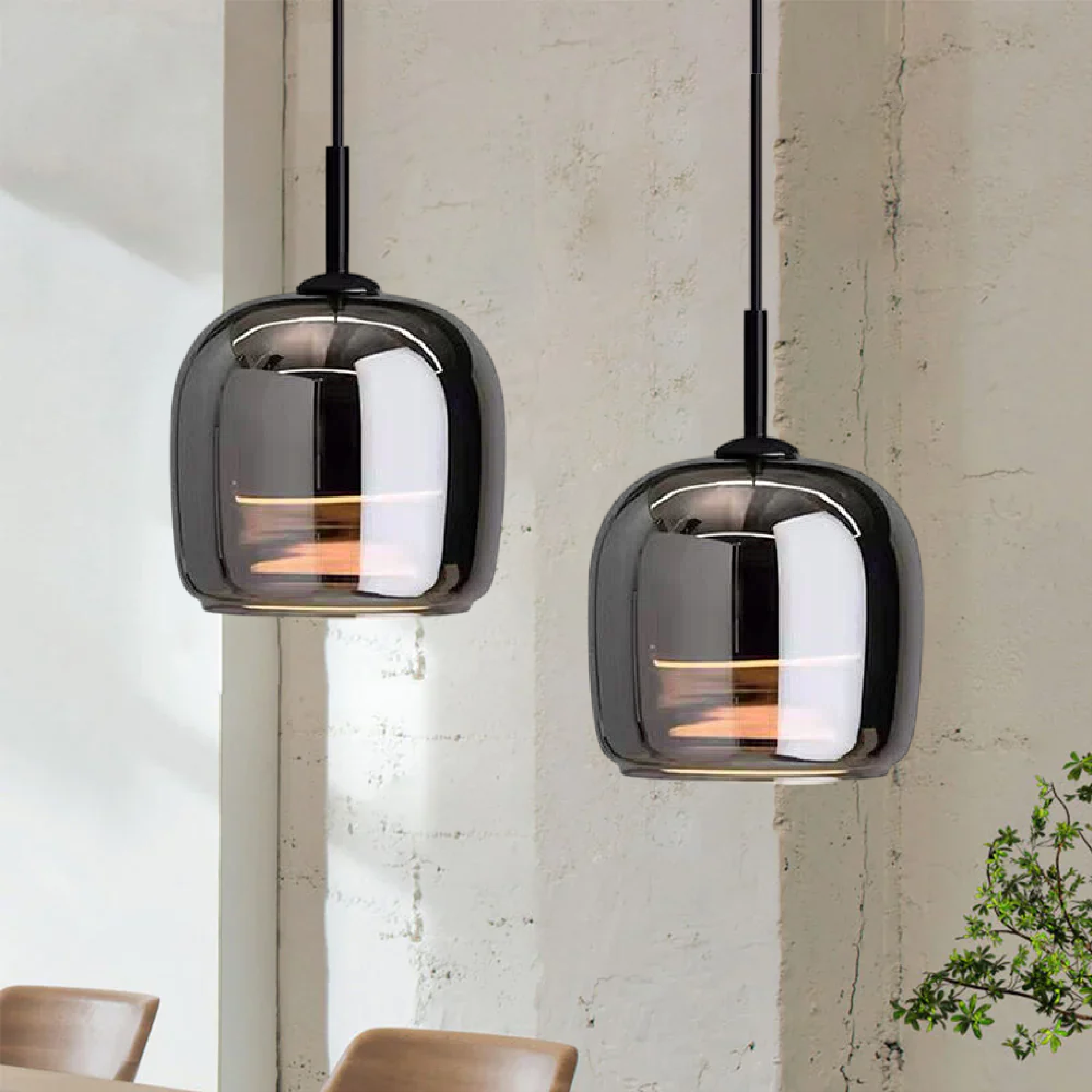 NordicGlass – Hanglamp Van Zwart Glas, Scandinavisch Design Met Luxe Uitstraling