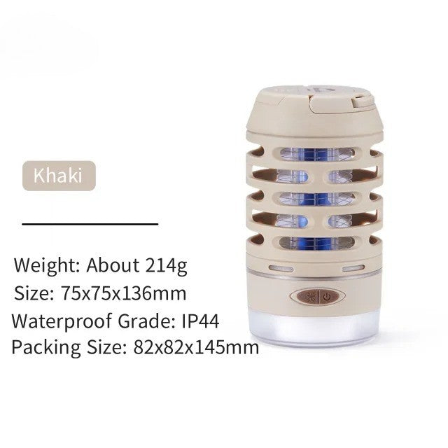 InsectGuard LED Insectenwerende Lamp – Draagbare Buitenlamp Tegen Insecten – USB Oplaadbaar – IP44 Waterbestendig - Milieuvriendelijk – Tot 20 Uur Bescherming