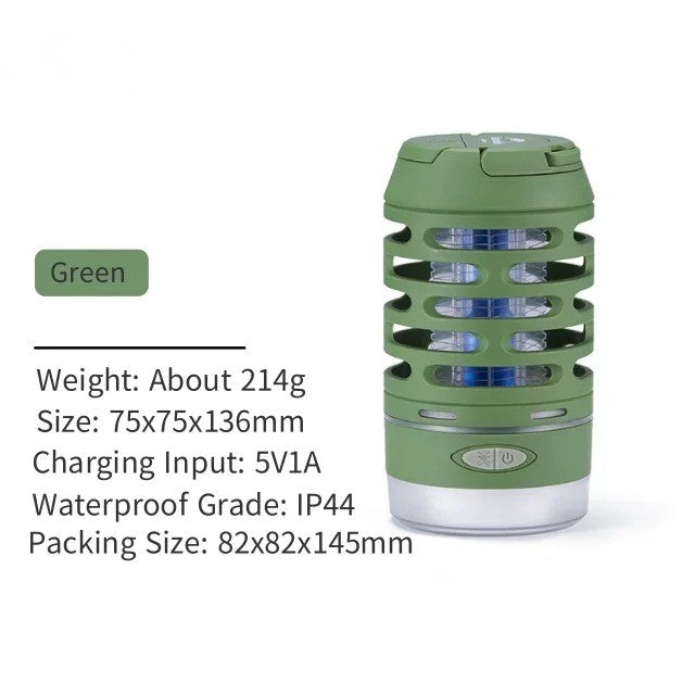 InsectGuard LED Insectenwerende Lamp – Draagbare Buitenlamp Tegen Insecten – USB Oplaadbaar – IP44 Waterbestendig - Milieuvriendelijk – Tot 20 Uur Bescherming