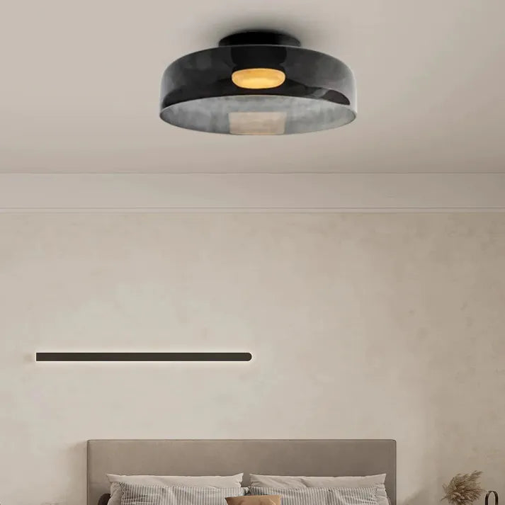 Plafondlamp met Glas in Middeleeuws Scandinavisch Design – LED Verlichting