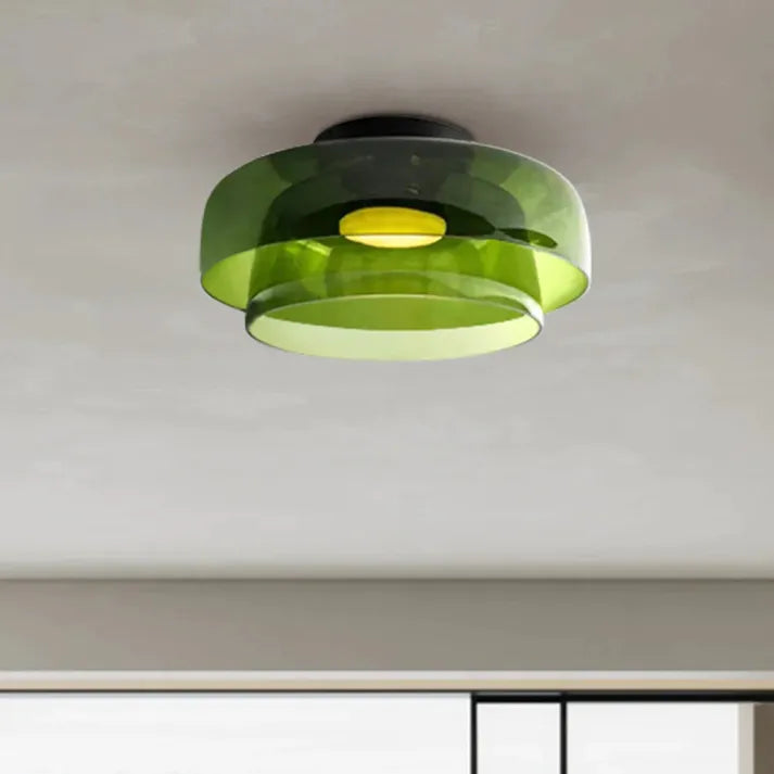 Plafondlamp met Glas in Middeleeuws Scandinavisch Design – LED Verlichting