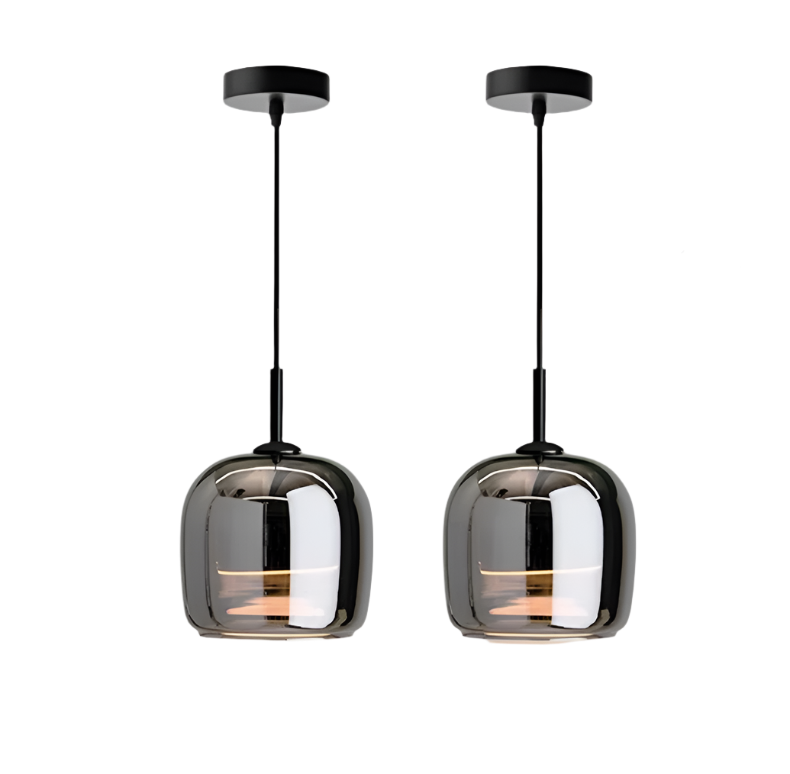 NordicGlass – Hanglamp Van Zwart Glas, Scandinavisch Design Met Luxe Uitstraling