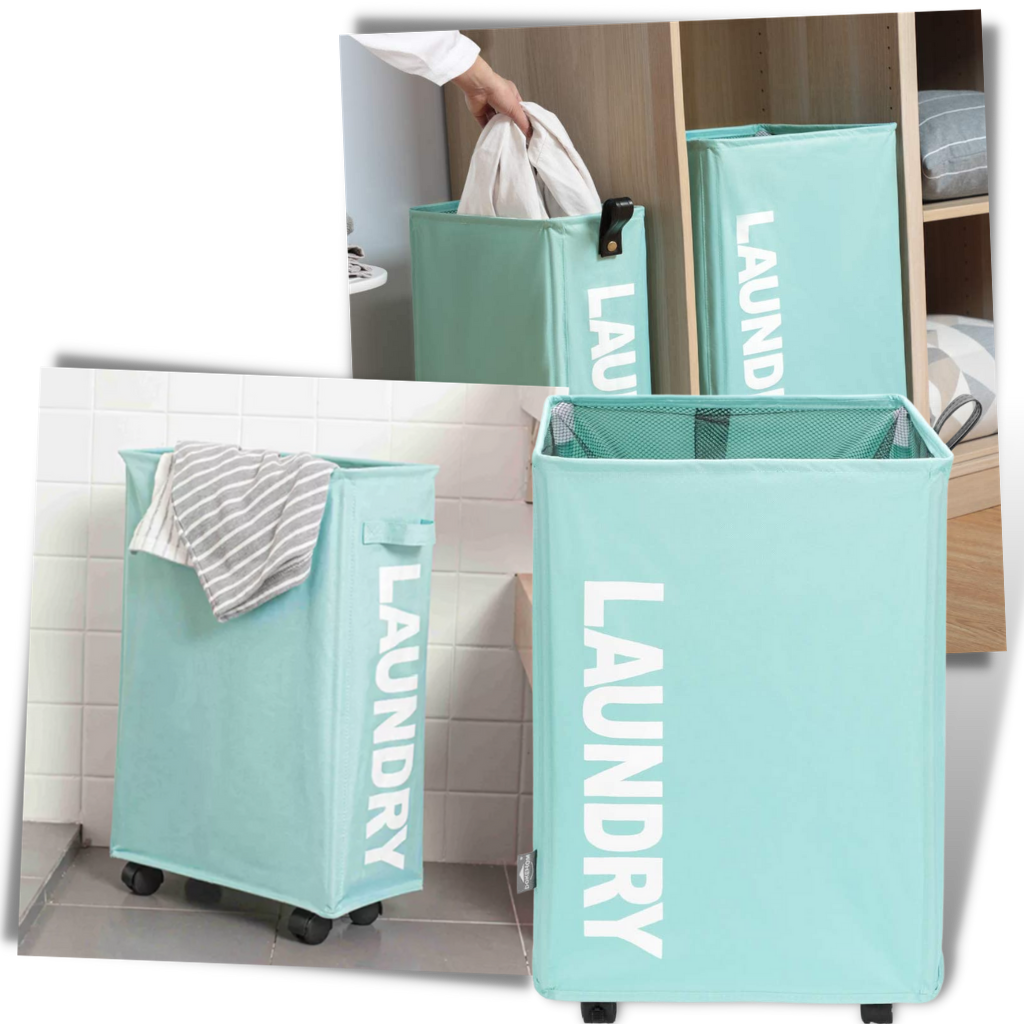 Verrijdbare Wasmand – Opvouwbare Wasmand Met Wielen Voor Gemakkelijk Transport