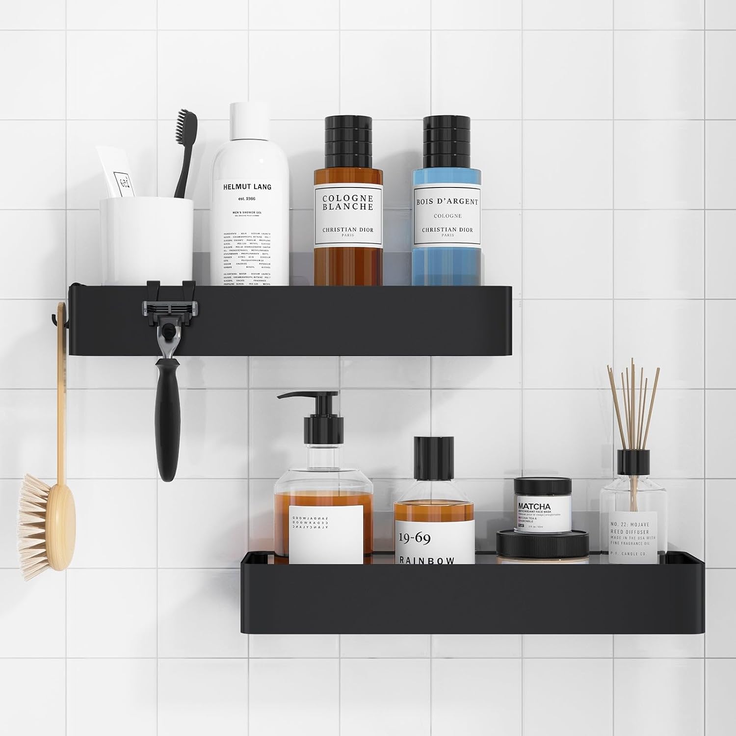 Line Shelf – Set Van 2 Wandplanken Voor Een Strakke & Ruimtebesparende Badkamer