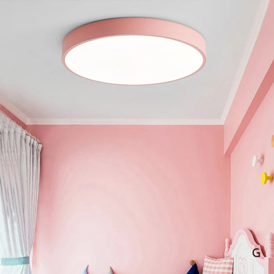 Scandinavische Ronde Plafondlamp van Hout - LED Plafondverlichting voor Slaapkamer, Balkon & Werkkamer