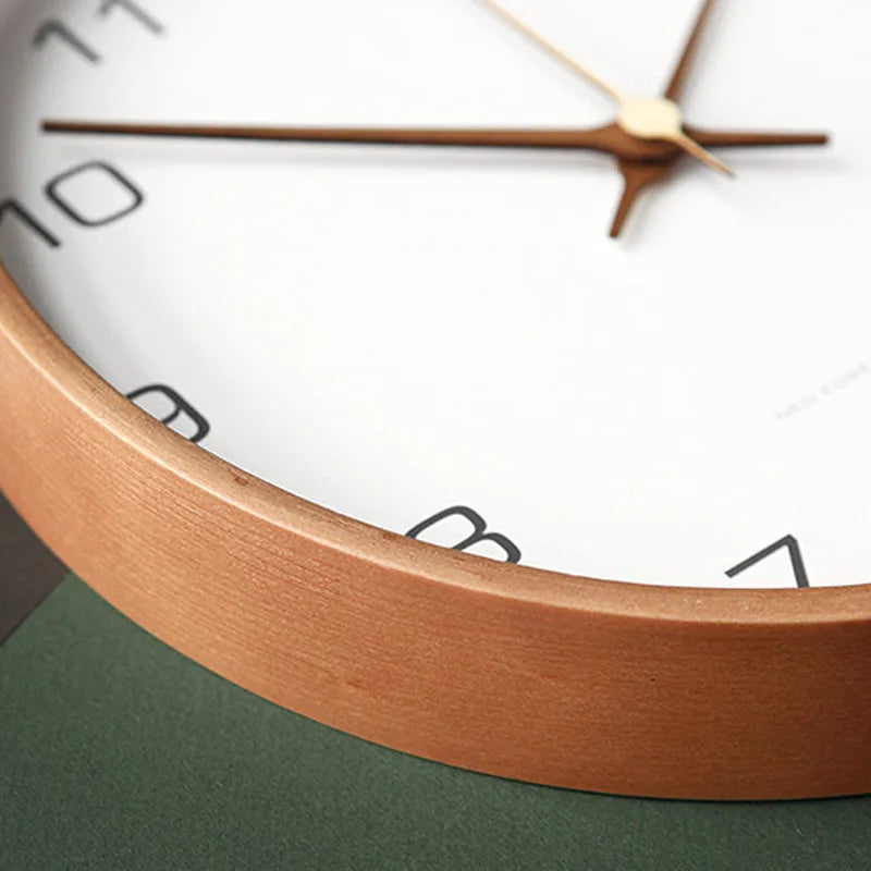 Houten Wandklok Met Glas – Minimalistisch Design Voor Een Stijlvol Interieur