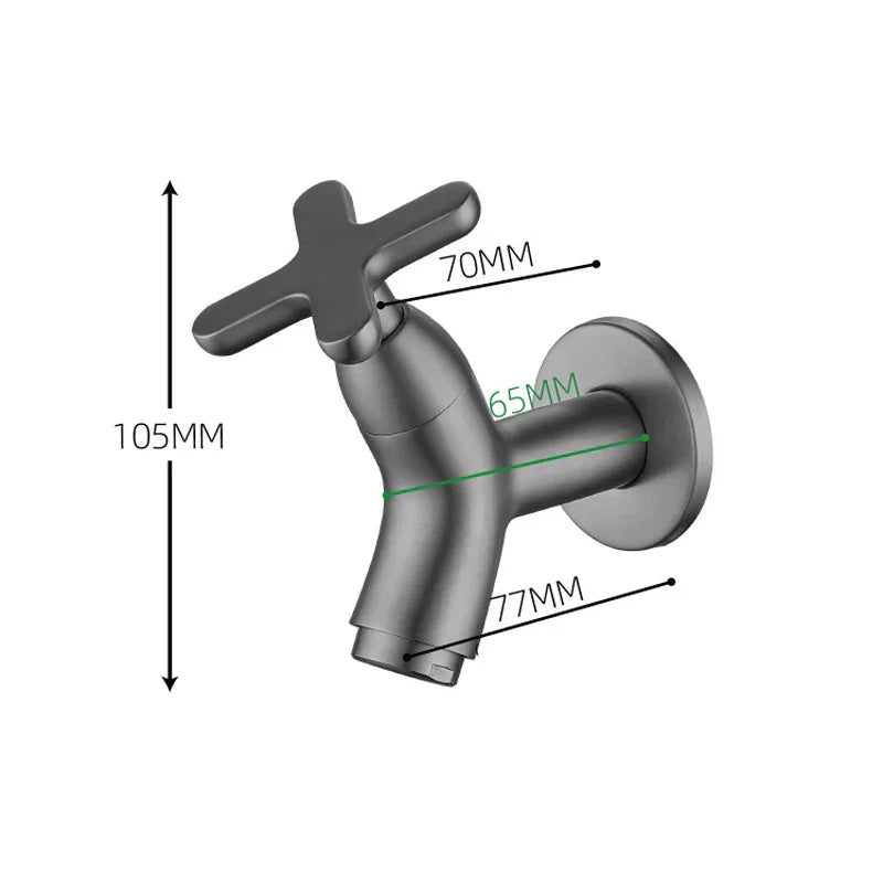 BrassFlow Wandkraan | Koud Water Kraan in Massief Messing – Stijlvol & Duurzaam
