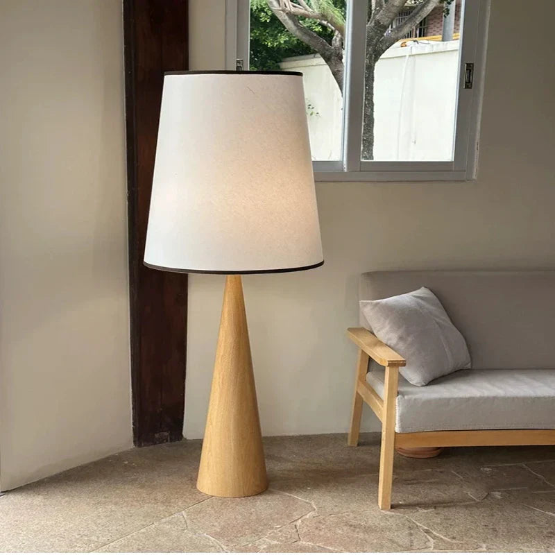 Minimalistische Houten LED Vloerlamp in Scandinavische Stijl